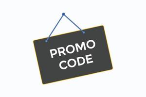 promo codice pulsante vectors.sign etichetta discorso bolla promo codice vettore