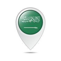 carta geografica Posizione etichetta di Arabia arabia bandiera vettore