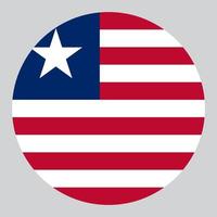 piatto cerchio sagomato illustrazione di Liberia bandiera vettore