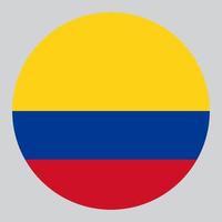 piatto cerchio sagomato illustrazione di Colombia bandiera vettore