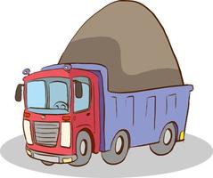 sabbia camion cartone animato vettore illustrazione
