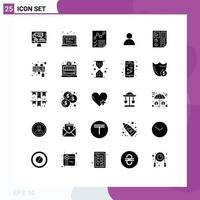 25 creativo icone moderno segni e simboli di dati criniera il computer portatile contatti pagina modificabile vettore design elementi