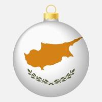 Natale albero palla con Cipro bandiera. icona per Natale vacanza vettore