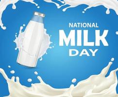 nazionale latte giorno vettore illustrazione.