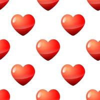 San Valentino giorno senza soluzione di continuità rosso cuore modello vettore illustrazione