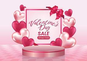 San Valentino giorno vendita piazza Schermo sito web bandiera sfondo vettore