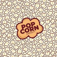 pop Mais modello per confezione spuntini. scarabocchio Popcorn. Popcorn soffice fiocchi modello. Popcorn sfondo con comico libro stile. vettore