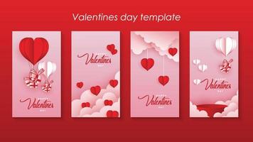 San Valentino giorno concetto manifesti impostare. vettore illustrazione. sfondo, volantini, invito, manifesti, opuscolo, buono, banner.