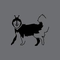 semplice animale lettera logo utoganan cane vettore