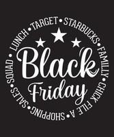 pranzo bersaglio Starbucks famiglia pulcino file un' shopping i saldi squadra nero Venerdì maglietta vettore