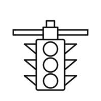 traffico leggero linea icona isolato su bianca sfondo. nero piatto magro icona su moderno schema stile. lineare simbolo e modificabile ictus. semplice e pixel Perfetto ictus vettore illustrazione.