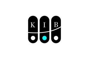 kib lettera e alfabeto logo design vettore