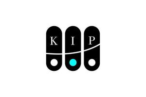 kip lettera e alfabeto logo design vettore