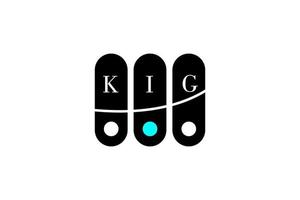 kif lettera e alfabeto logo design vettore