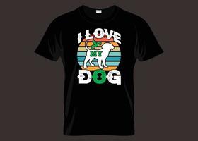 io amore mio cane tipografia maglietta design vettore