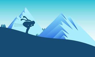 inverno sport, snowboard - vettore illustrazione. uomo silhouette inverno sport.