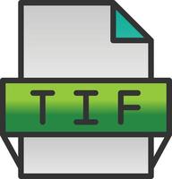 tif file formato icona vettore