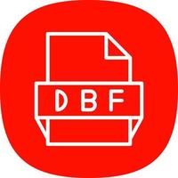 dbf file formato icona vettore