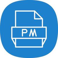 pm file formato icona vettore