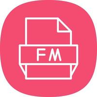 fm file formato icona vettore