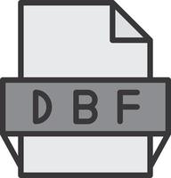 dbf file formato icona vettore