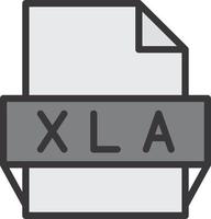 xla file formato icona vettore