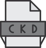 ckd file formato icona vettore