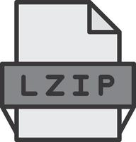 lzip file formato icona vettore