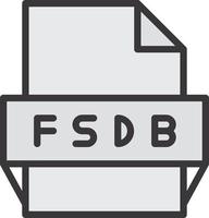 fsdb file formato icona vettore