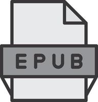 epub file formato icona vettore