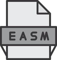 easm file formato icona vettore