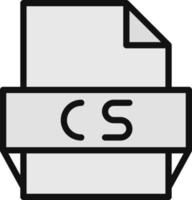 cs file formato icona vettore