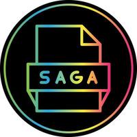 saga file formato icona vettore