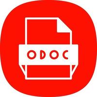 odoc file formato icona vettore