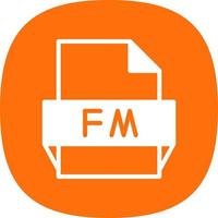 fm file formato icona vettore