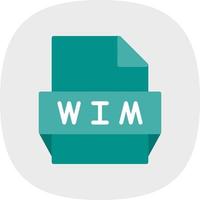 wim file formato icona vettore