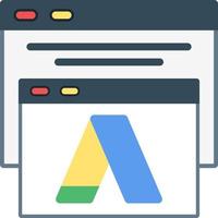 Google adwords vettore icona design