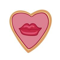 biscotti per San Valentino S giorno, decorativo oggetti per madre S giorno, San Valentino S giorno, donne S giorno e san valentino. cartone animato stile, vettore illustrazione.