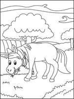 cavallo colorazione pagine per bambini - colorazione libro vettore