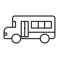scuola autobus icona illustrazione. adatto per mezzi di trasporto icona. icona relazionato per formazione scolastica. linea icona stile. semplice vettore design modificabile