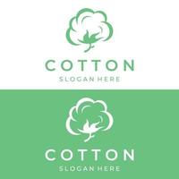 logo design naturale biologico morbido cotone fiore pianta per attività commerciale, tessile, abbigliamento e bellezza. vettore
