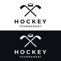 ghiaccio hockey sport distintivo modello con hockey palla e bastone.per club, torneo, emblema, campionato e attività commerciale. vettore