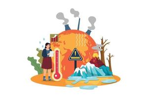 clima modificare illustrazione concetto su bianca sfondo vettore