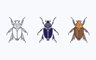 Golia scarafaggio vettore illustrazione icona