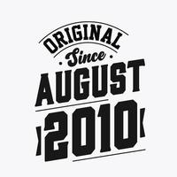 Nato nel agosto 2010 retrò Vintage ▾ compleanno, originale da agosto 2010 vettore
