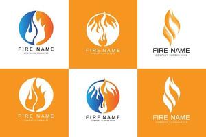disegno del logo della fiamma ardente, illustrazione dell'icona del marchio del prodotto vettore