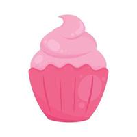 rosa dolce Cupcake vettore