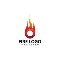 fuoco logo icona vettore isolato