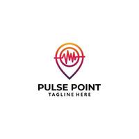 pulse punto logo icona vettore isolato