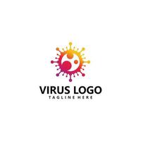 virus logo icona vettore isolato